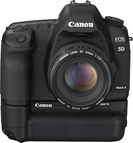 Canon's EOS 5D Mark II digital SLR with WFT-E4 II attached. Photo provided by Canon Europa N.V. Click for a bigger picture!
