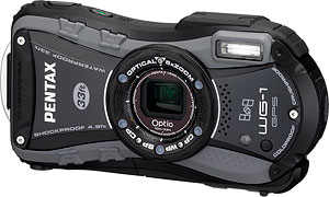 Pentax's Optio WG-1 GPS digital camera. Photo provided by Pentax Imaging Co. Click for a bigger picture!