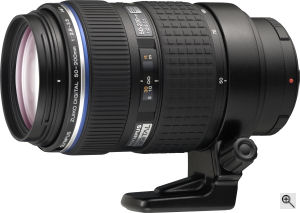 Olympus' Zuiko 50-200mm lens. Courtesy of Olympus, with modifications by Michael R. Tomkins. Click for a bigger picture!