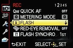 Panasonic DMC-GX1 Flash Menu
