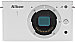 Front side of Nikon J1 digital camera