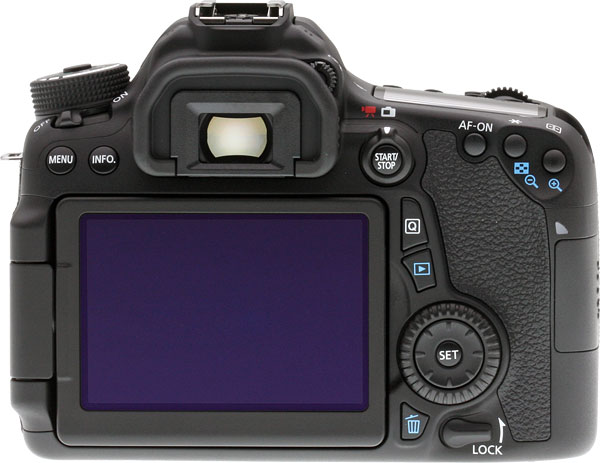 Canon 70D review -- Rear view
