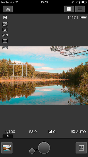 Canon M3 Field Test -- Wireless App Screenshot Screenshot