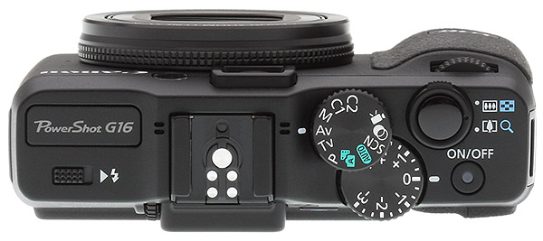 Canon G16 Review -- top view