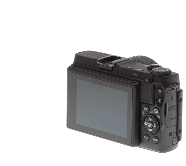 Canon G1 X Mark II Review -- Rear view with LCD articulating