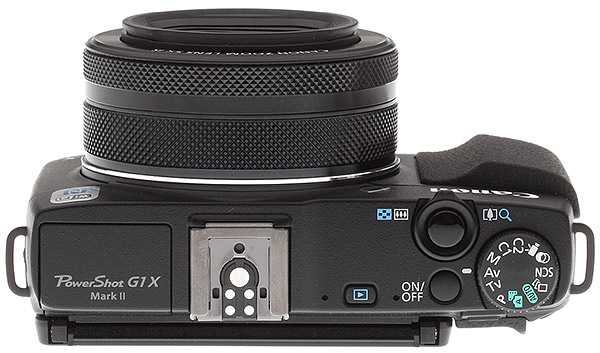 Canon G1 X Mark II Review -- Top view with lens retracted
