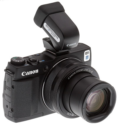 Canon G1 X II Review -- 3/4 shot with EVF