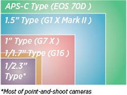Canon G7X Review -- Sensor sizes