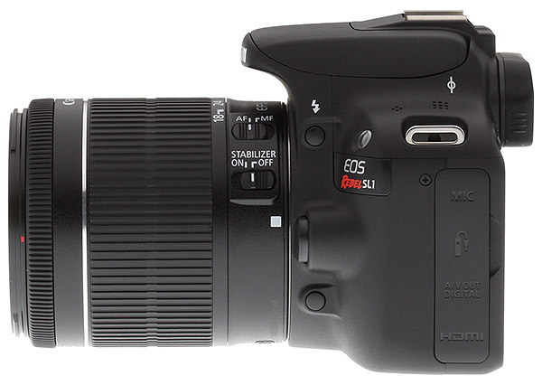 Canon SL1 review -- Left view
