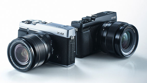 Fuji X-E2 Review -- Silver and black with lenses