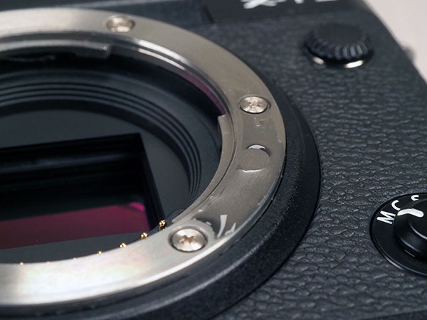Canon EOS R Review -- close-up of camera body showing lens mount.
