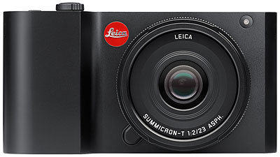 Leica T Review -- Front view in black with 23mm lens