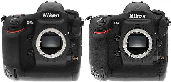 Nikon D4S Review -- D4S vs D4 front view