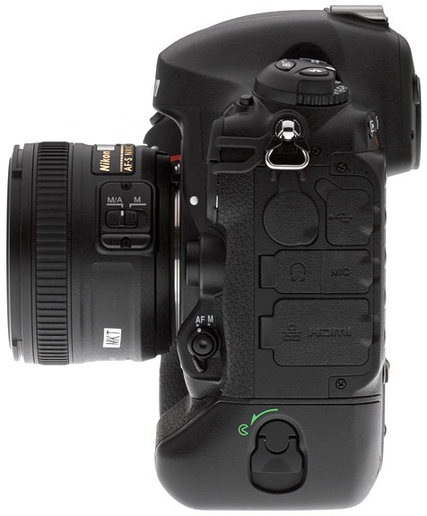 Nikon D4S Review -- Left side view