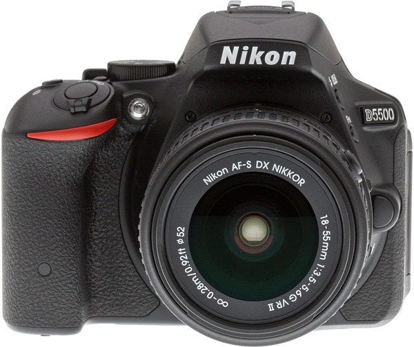 Nikon D5500 Review -- Front view of the camera