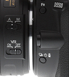 Nikon D5500 Review - drive button