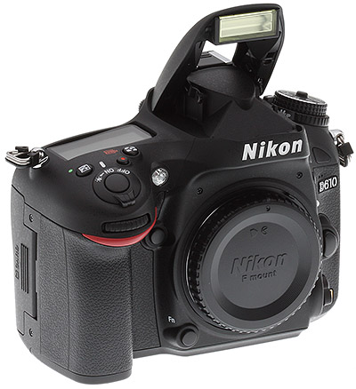 Nikon D610 Review -- Right three-quarter view