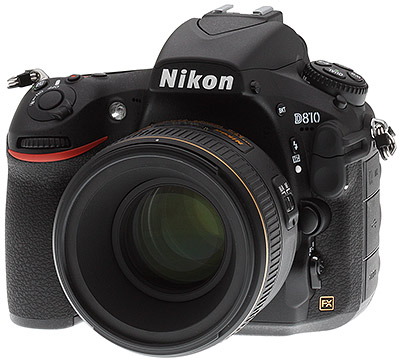 Nikon D810 Review -- Front three-quarter view