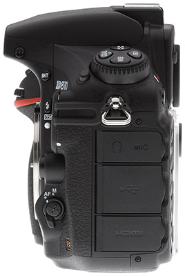 Nikon D810 Review -- Left view