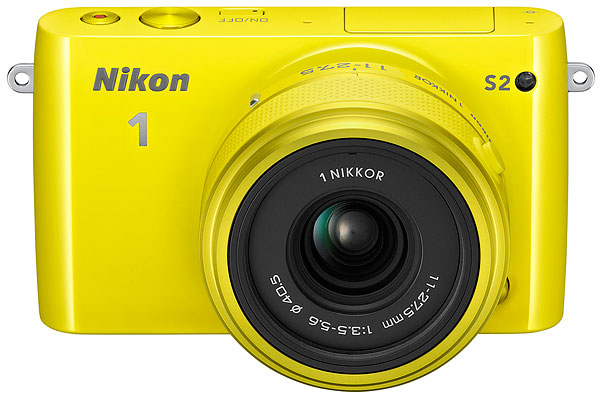 Nikon S2 review -- front top, yellow