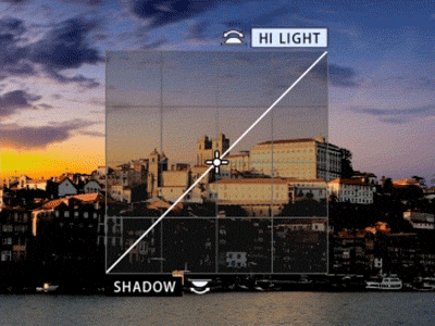 Olympus OM-D E-M1 review -- Tone curve adjustment in viewfinder