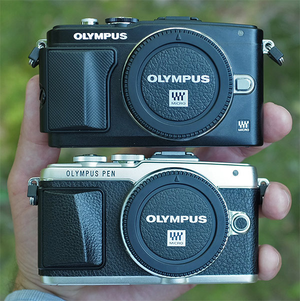 Olympus E-PL7 with the Olympus E-PL5 - front view