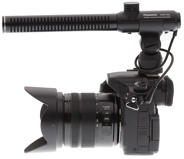 Panasonic GH4 Review -- Left side with mic