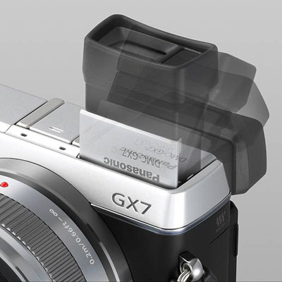 Panasonic GX7 review -- Tilting electronic viewfinder