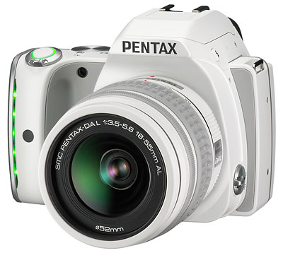 Pentax K-S1 Review -- three quarter from left view, white