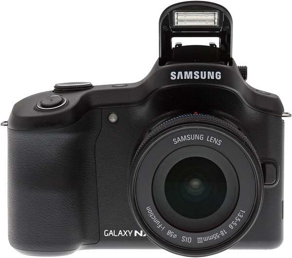 Samsung Galaxy NX Review -- front view with lens