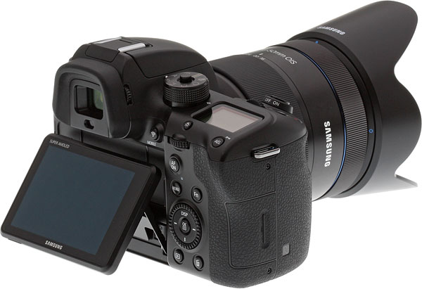 Samsung NX1 review -- three quarter from rear