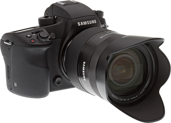 Samsung NX1 review -- three quarter from right view
