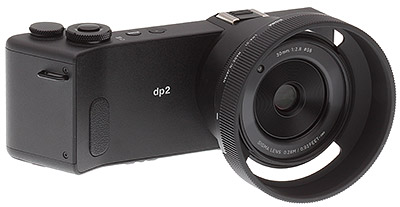 Sigma dp2 Quattro review -- Front view with hood