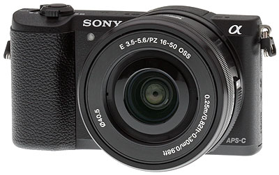 Sony A5100 Review -- 3/4 front left view