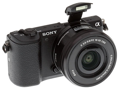 Sony A5100 Review -- 3/4 front right view