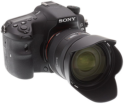 Sony A77 II Review -- Front quarter view