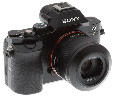 Sony A7R Review -- Front right view