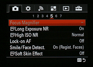 Sony A7R Review -- Focus Magnifier menu option