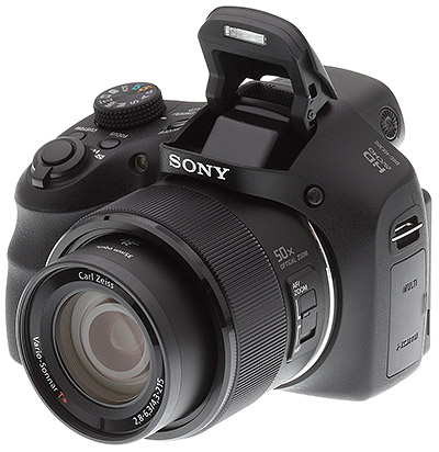Sony HX300 Review -- Front quarter view