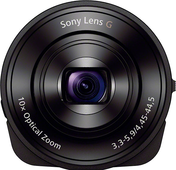 Sony QX10 review -- Front view