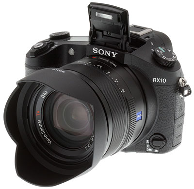 Sony RX10 Review -- Front 3/4 view
