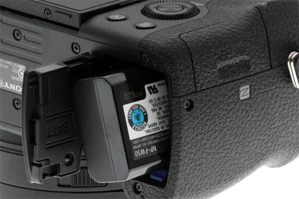 Sony RX10 -- Battery compartment and flash compartment door