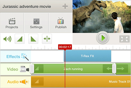 The beta version of Chairseven and App Creation Network's Cinefy in use. Photo provided by Chairseven and App Creation Network.