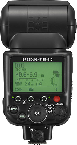 The Nikon SB-910 Speedlight is the company's new flagship flash strobe. Photo provided by Nikon Inc. Click for a bigger picture!