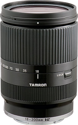 Tamron's 18-200mm Di III VC lens for Sony E-mount is available in both black and silver versions. Image provided by Tamron Co. Ltd. Click for a bigger picture!