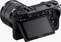 Sony's Alpha NEX-7 compact system camera. Photo provided by Sony Electronics Inc.