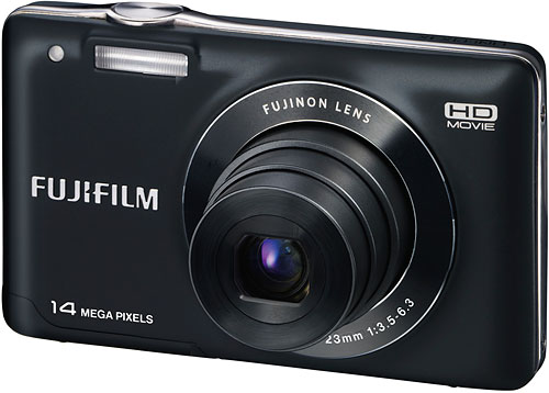 The Fuji JX500 has slightly lower sensor resolution, but uses a rechargeable battery pack. Image provided by Fujifilm North America Corp. Click for a bigger picture!