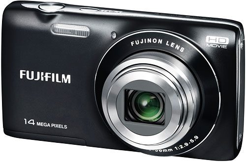 The Fuji JZ100 has 14 megapixel resolution and a 2.7-inch LCD panel. Image provided by Fujifilm North America Corp. Click for a bigger picture!