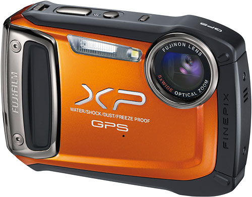 The Fuji XP150 is similar to the XP100, but with the addition of a GPS receiver and compass. Image provided by Fujifilm North America Corp. Click for a bigger picture!
