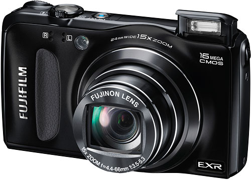 The Fujifilm F660EXR has a 15x optical zoom lens. Image provided by Fujifilm North America Corp. Click for a bigger picture!
